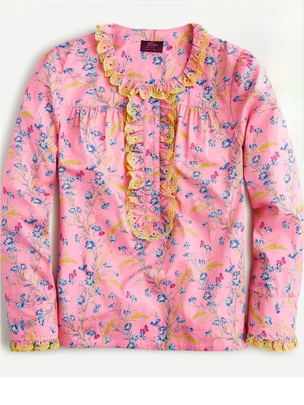 J Crew ruffle blouse. Size medium.